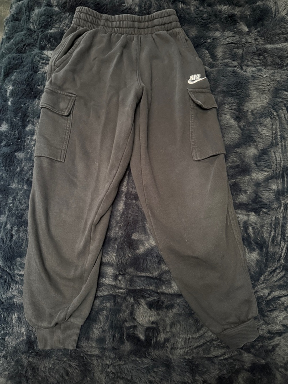 Nike Black Cargo Joggers with Logo